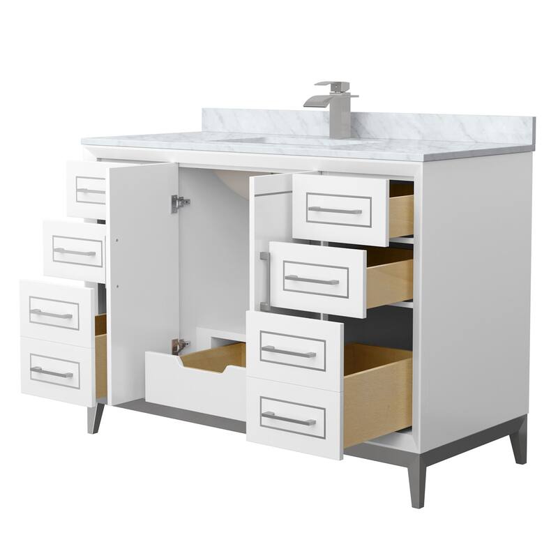 Wyndham Collection WCH515148S-NAT-UNSMXX Marlena 48" Free Standing