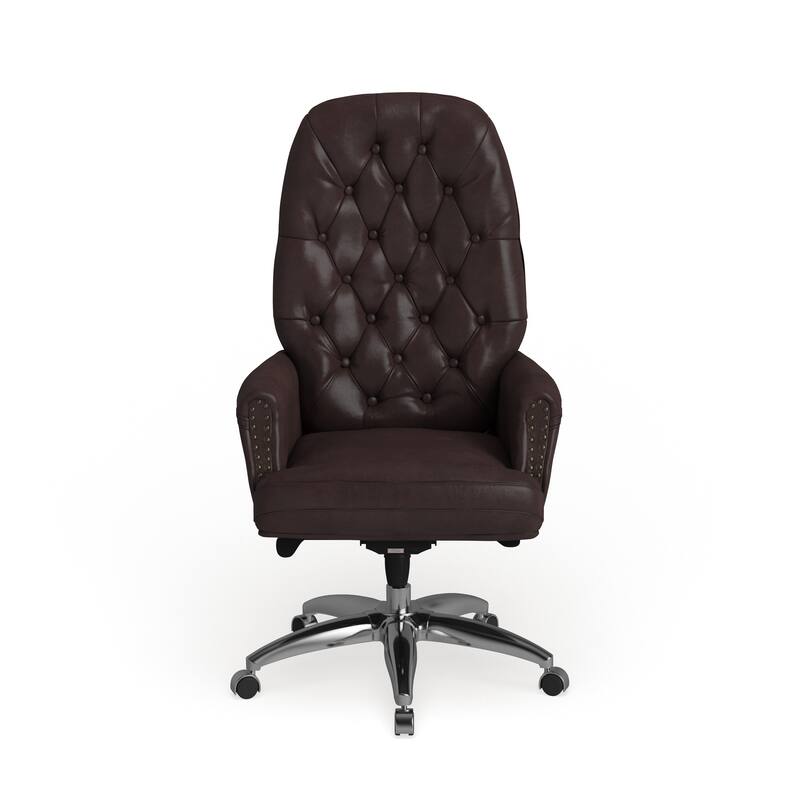 High Back Tufted LeatherSoft Executive Swivel Ergonomic Office Chair