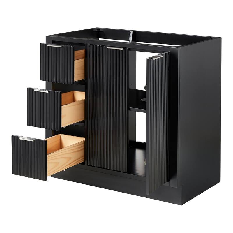 Ariel P36-R-BC Milan 36" Single Free Standing Vanity Cabinet