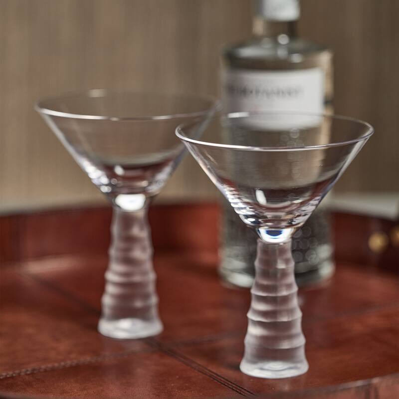 Terrell Bamboo Stem Martini Glasses, Set of 4