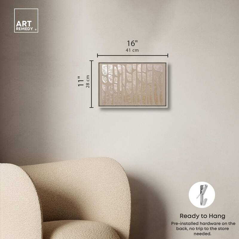 Textured Tiles Canvas by Art Remedy