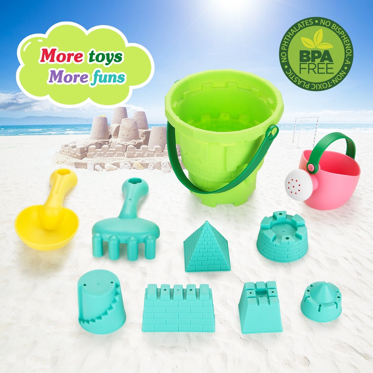 Recycled plastic beach on sale toys
