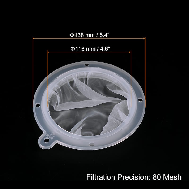 5.4" O.D. 80 Mesh Food Filter Strainer Fine Mesh Filters Strainers White - White