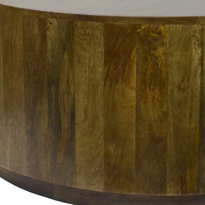 HomeRoots 42" Brown Solid Wood Round Coffee Table - 42' X '17' X '42