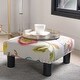 preview thumbnail 125 of 130, The Curated Nomad Performance Fabric Stardust Square Upholstered Footstool Ottoman Floral - Printed