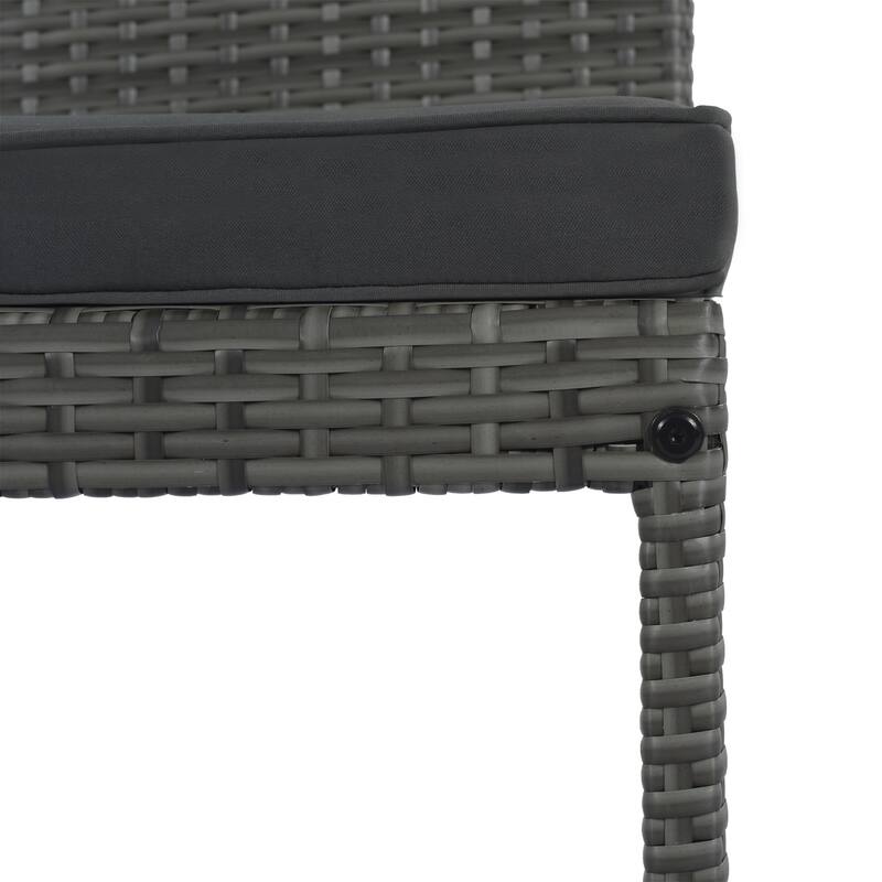 5-pieces Outdoor Patio Bar Height Wicker Bar Set