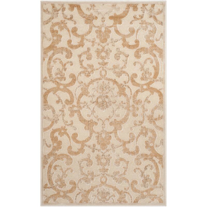 SAFAVIEH Paradise Iraida Modern Viscose Rug - 2'7" x 4' - Stone/Cream