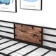 preview thumbnail 9 of 7, Sturdy Twin Over Twin Metal Bunk Bed with Double Ladder, Safety Guardrails, and Under,Bed Storage