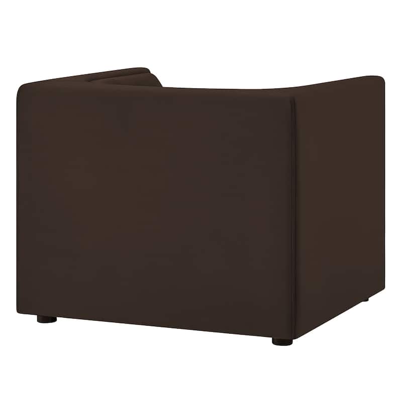 Hilda Curved Back Performance Velvet Armchair