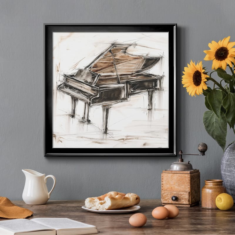 Grand Piano Study-Premium Framed Canvas - Ready to Hang