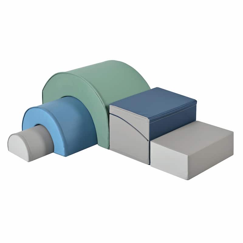 5-Piece Foam Climbing Blocks for Toddlers - Indoor Active Play Structure