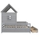 preview thumbnail 8 of 18, Twin Size House Platform Beds with Two Drawers,Combination of 2 Side by Side Twin Size Beds