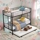 preview thumbnail 42 of 52, Twin over Twin with Trundle Metal Bunk Bed,No Box Spring Needed,Easy Assemble