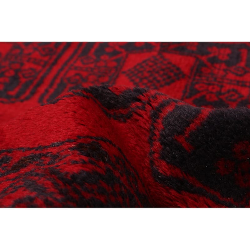 ECARPETGALLERY Hand-knotted Teimani Red Wool Rug - 6'3 x 10'0