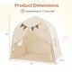 preview thumbnail 5 of 28, Gymax Kids Play Tent w/Flags and Globe String Lights for 3-12 Years - See Details