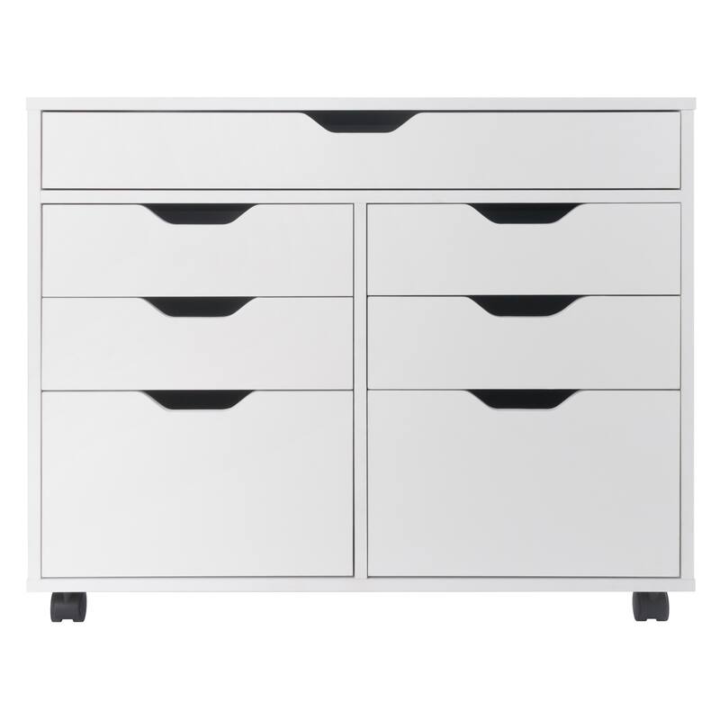 5-Drawer Multi-Storage Mobile Cabinet - 32.25" - White