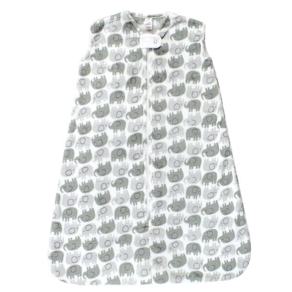 slide 1 of 1, Hudson Baby Plush Sleeveless Sleeping Bag, Sack, Blanket, Elephants 12-18 Months - Sleeveless Elephants