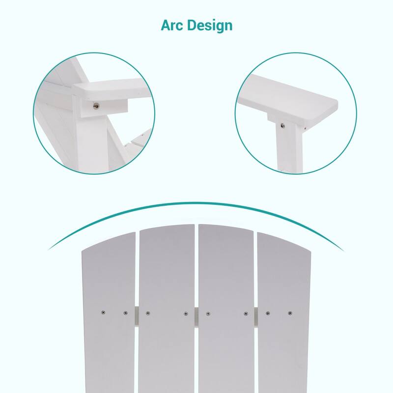 Bonosuki Weather-resistant Wood Outdoor Adirondack Chairs-Set of 4