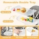 preview thumbnail 2 of 8, 6 in 1 Convertible Wooden Highchair Baby High Chair with Double Tray