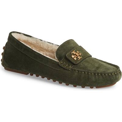green women's flats