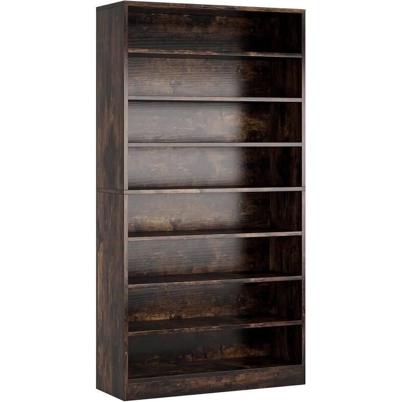 Bookcase, Open Display Storage Shelf, Organizer Cabinet Bookshelf Accent Shelving for Living Room, Home Office, Library, Bedroom