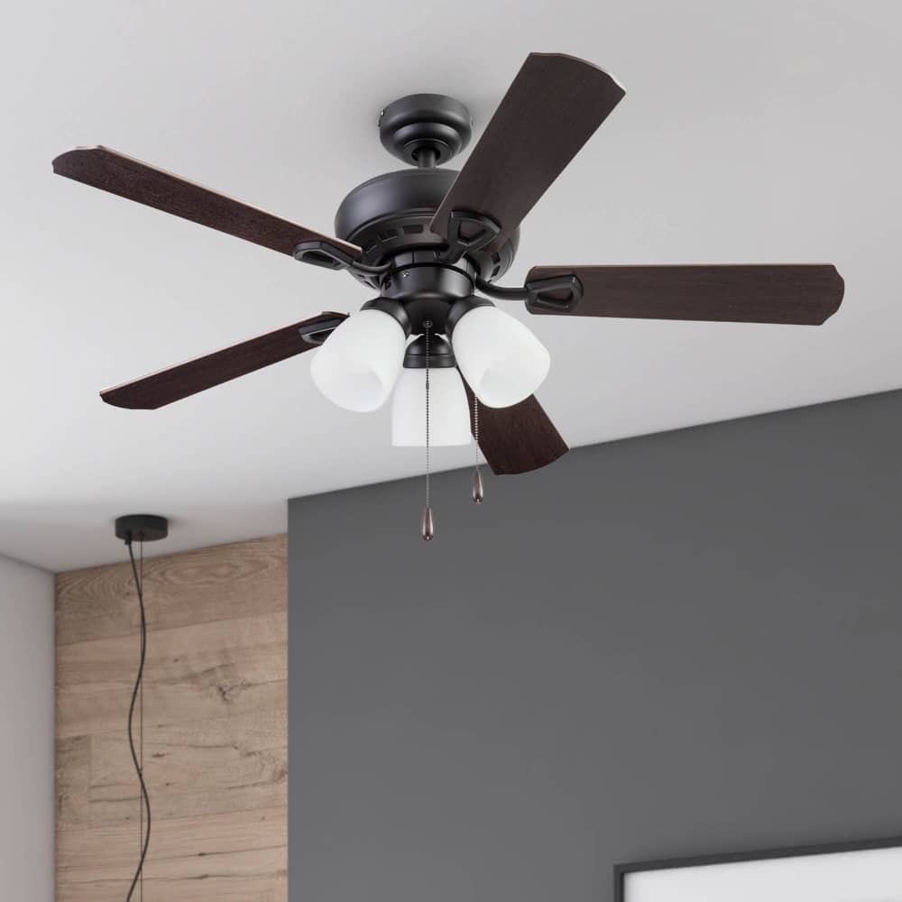 44" Prominence Home Miller Park Indoor Ceiling Fan, Espresso Bronze - 44
