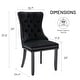 preview thumbnail 5 of 5, Set of 2 Modern Glam Velvet Dining Chairs - Armless TuftedAccent Side Chairs with Nailhead Trim & Ring Handle