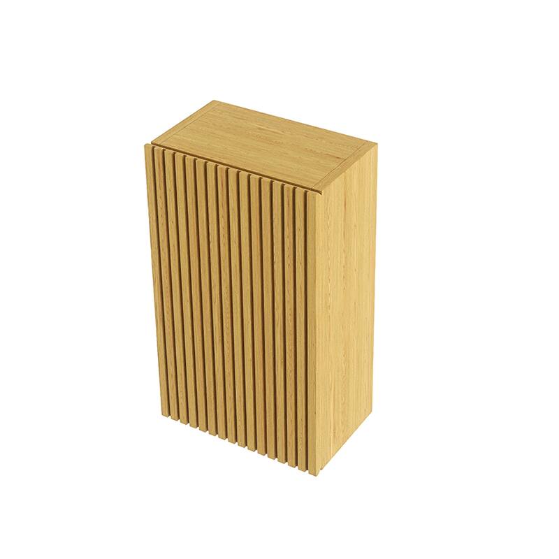 Wall Mounted Bathroom Cabinet with Door and Shelves in Oak
