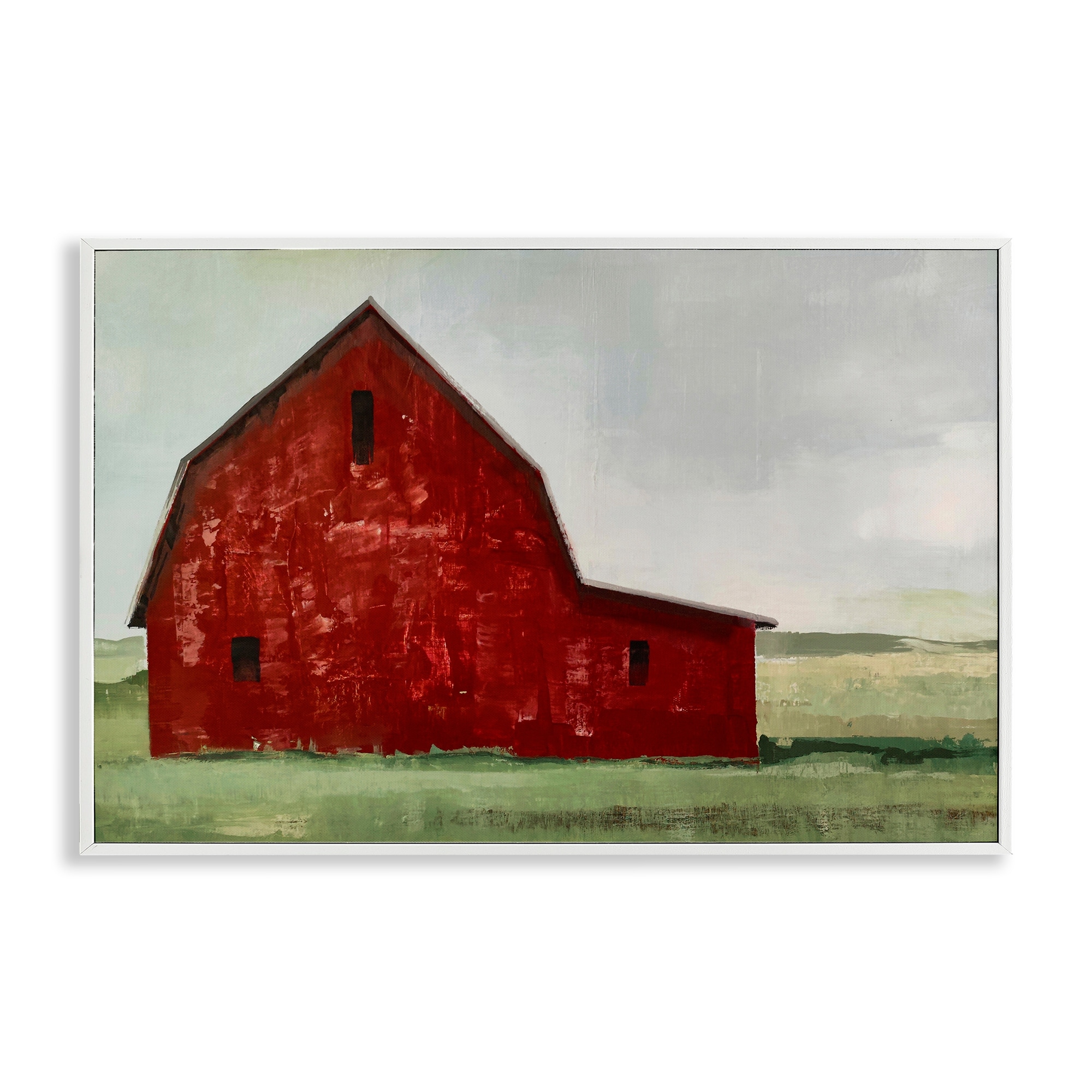 Stupell Red Weathered & Wise Barn Framed Giclee Art Design By Max Maxx