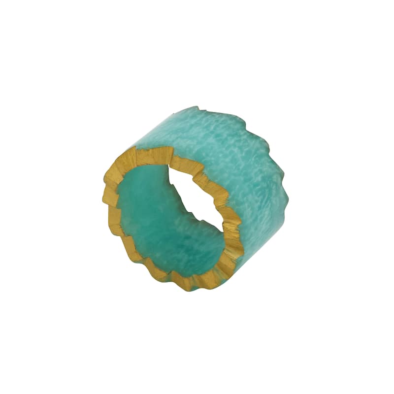 Resin Artistry Napkin Ring (Set of 4) - Aqua - Set of 4