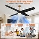 preview thumbnail 10 of 19, 60-in Black Modern ABS 4-Blade Energy Saving DC Motor LED Ceiling Fan with Light and Remote