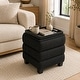 preview thumbnail 8 of 30, Aria Home Tessa Storage Ottoman Cube with Tray Top Seat Bench