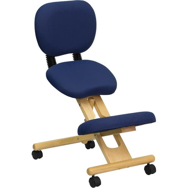 Boswell Portable Wooden Ergonomic Kneeling Posture Chair w/Padded Seat -  Bed Bath & Beyond - 16628131