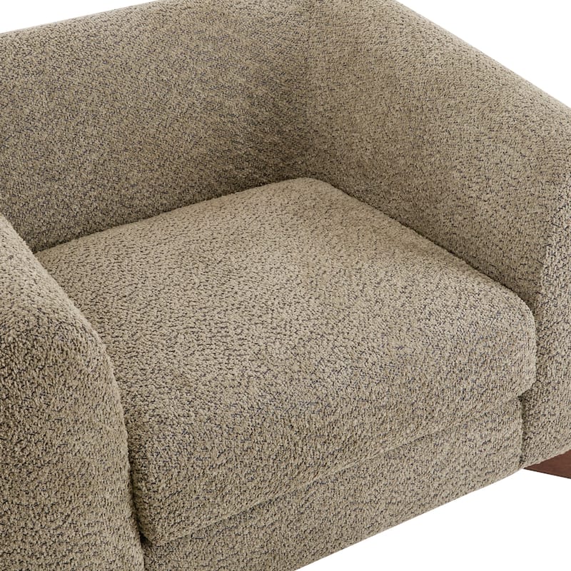Tina Modern Upholstered Boucle Arm Club Chair by Christopher Knight Home