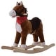 preview thumbnail 13 of 16, Kids Rocking Horse Plush Toy with Realistic Sounds and Red Scarf for Over 3 Years Old Gift