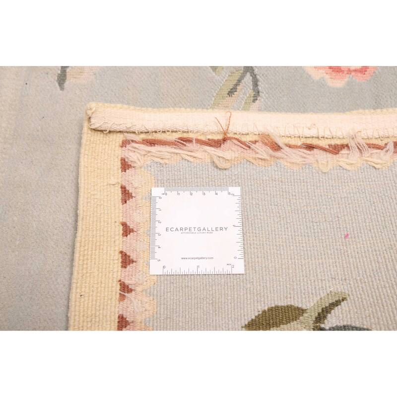 ECARPETGALLERY Hand-knotted Opulence Light Blue Wool Rug - 5'11 x 9'1