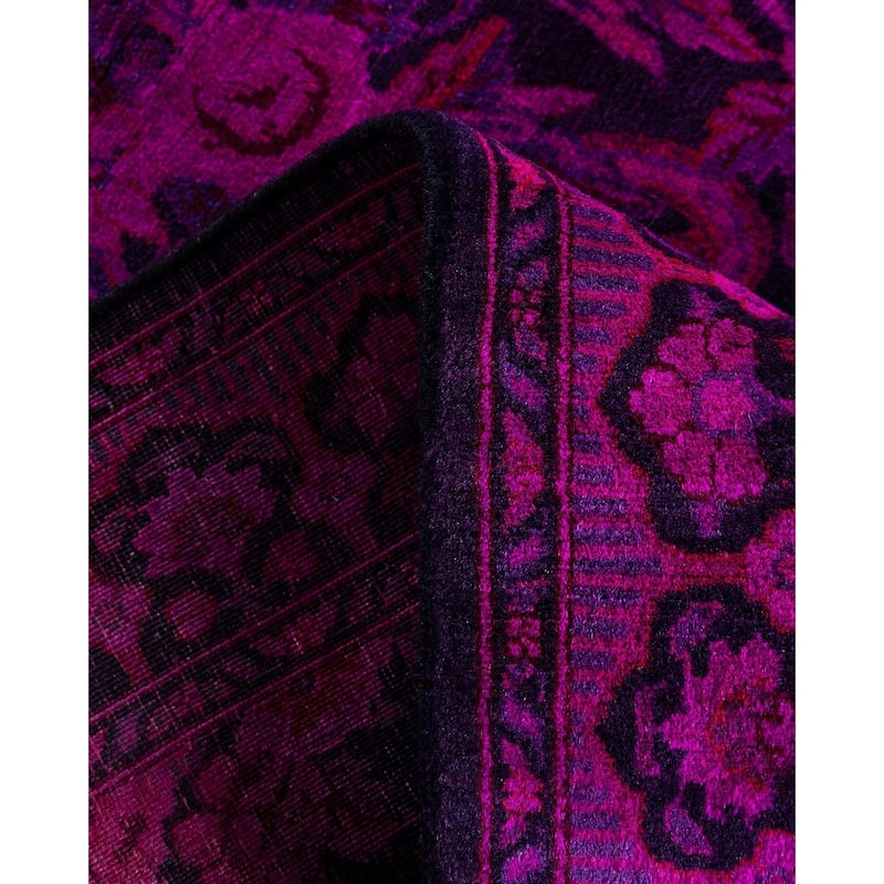 Fine Vibrance One-of-a-Kind Hand-Knotted Runner Rug - Pink, 2' 8" x 12' 8" - 2' 8" x 12' 8"