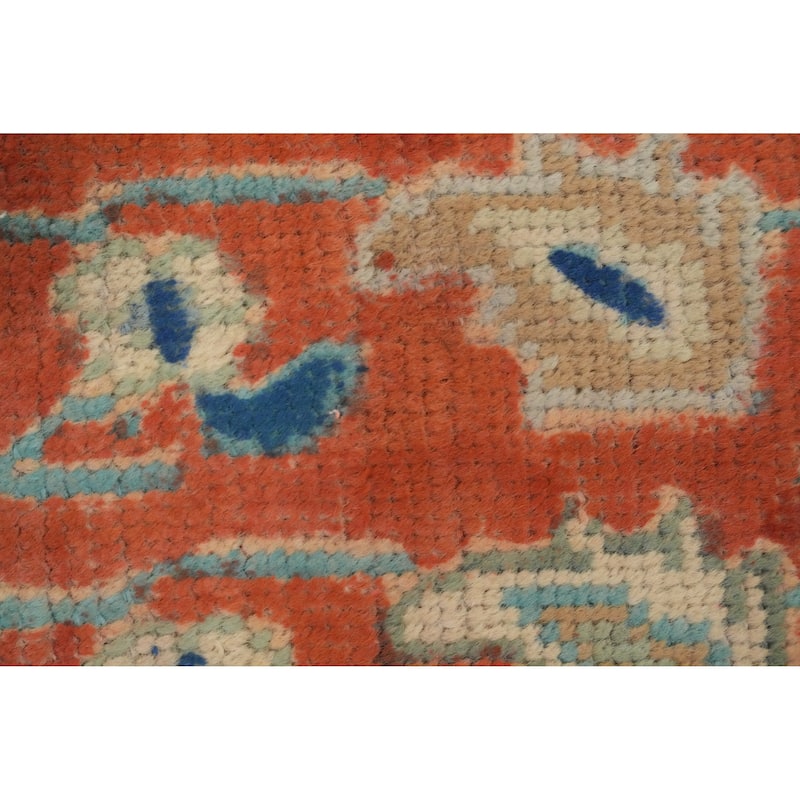 Hand Knotted Oriental 100% Wool Carpet Traditional All-Over Oranges & Rust Tabriz Area Rug - 4' 7'' X 3' 0''