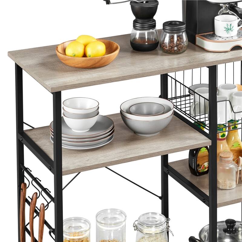 Yaheetech Metal Frame Baker's Rack Kitchen Island Storage Shelf