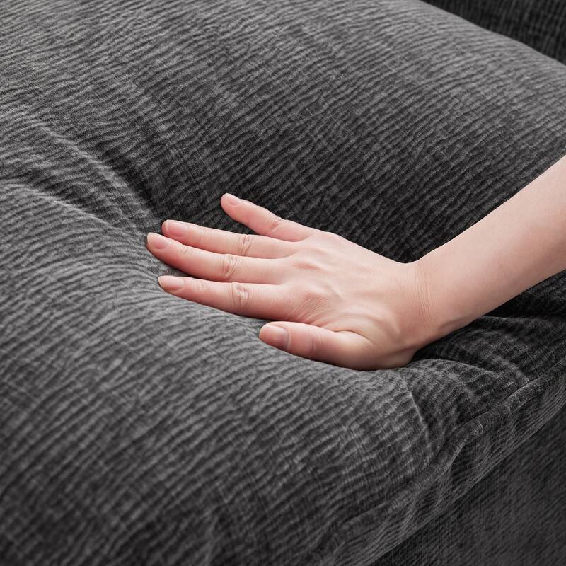 31.5*30" Left Seat Module for Modular Sofa, Dark Gray, Flexible, Pure Foam Cushion