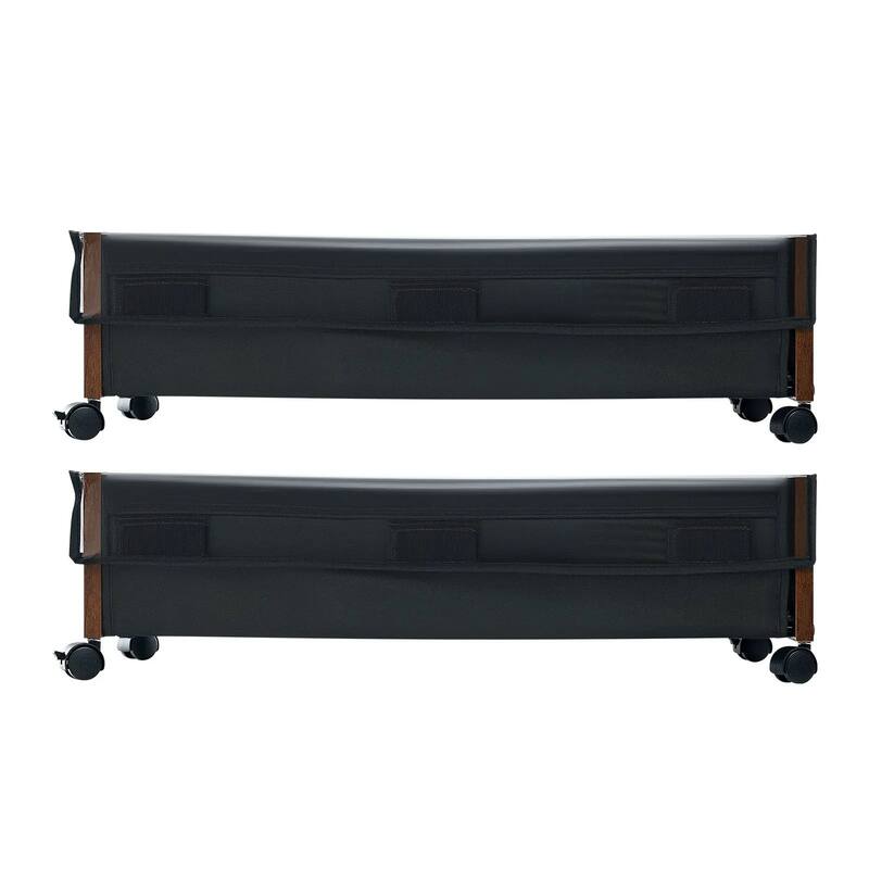 2-Pack Under Bed Storage Boxes with Label Slots Wheels and Clear Lid Fits Clothes Shoes Toys - 25.6 x 18.1 x 7.1 inch