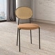 preview thumbnail 74 of 95, LeisureMod Euston Set of 2 Modern Dining Chair with Wicker Back & Upholstered Velvet Seat for Home Office Living Room & Kitchen