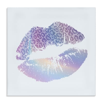 Stupell Glam Patterned Kiss Canvas Wall Art Design By Kim Allen