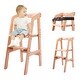 preview thumbnail 1 of 5, High Chair Wooden for Toddlers Junior Childs, Sturdy Dining Feeding Chair with Steps Grows with Child, Max 60kg Natural Color