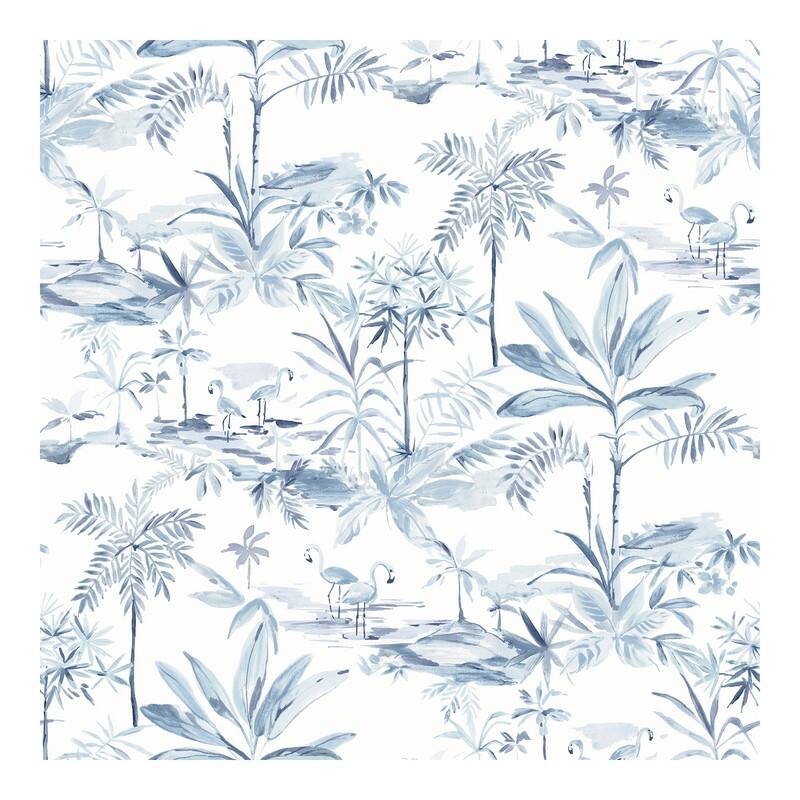 Chesapeake Lagoon Blue Scenic Island Wallpaper - 20.5 x 396 x 0.025