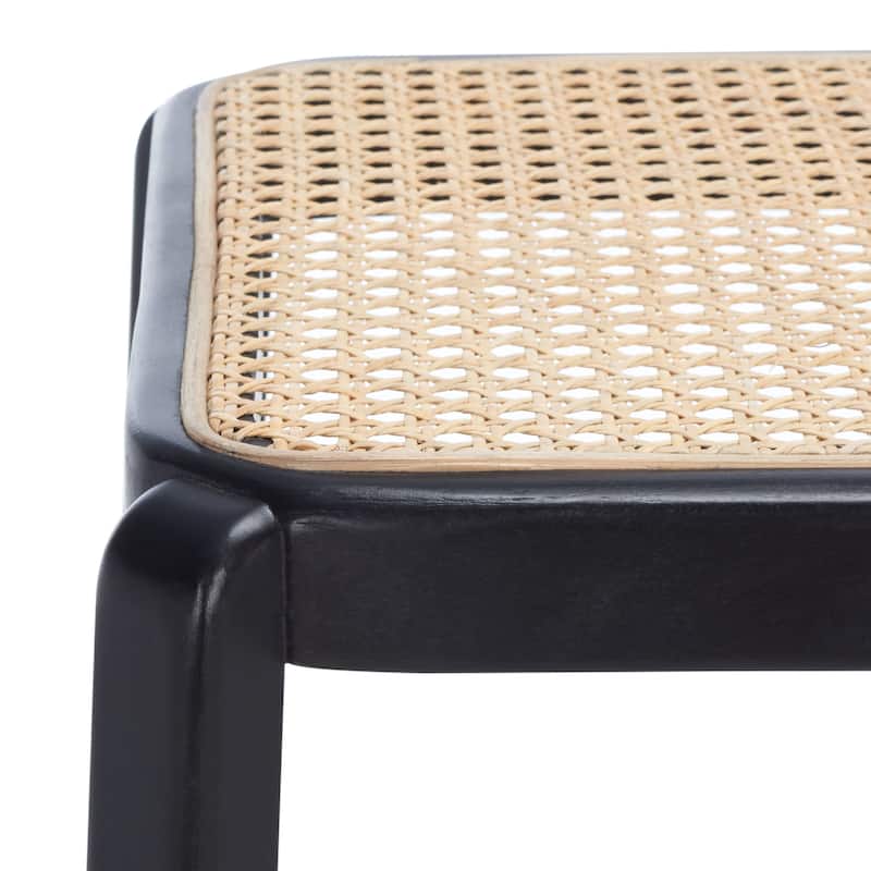SAFAVIEH Flavia Backless Cane Counter Stool - 17" W x 17" D x 25" H - 17Wx17Dx25H