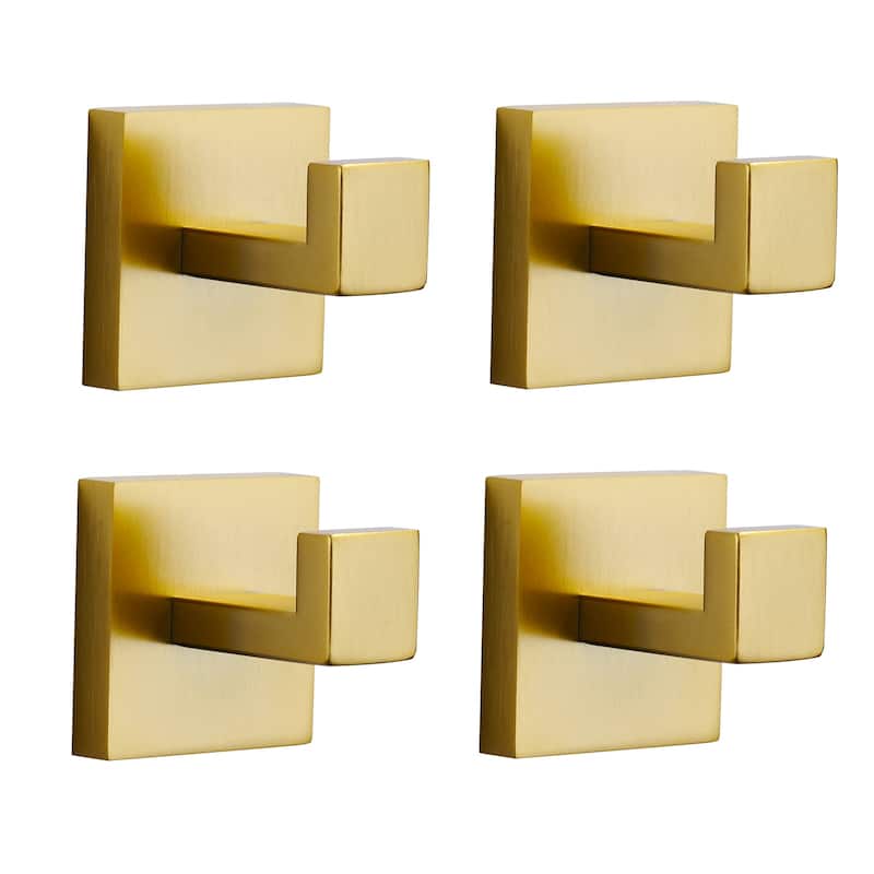 WOWOW J-Hook Wall Mount Robe/Towel Hook 4PCS