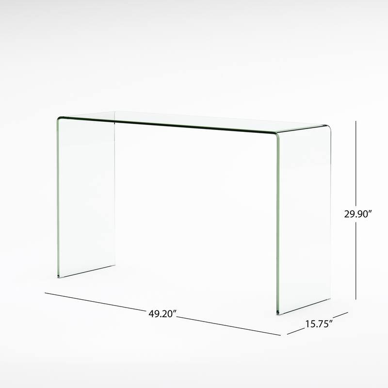 Ramona Glass Console Table by Christopher Knight Home - 30" H x 49.25" W x 15.75" D