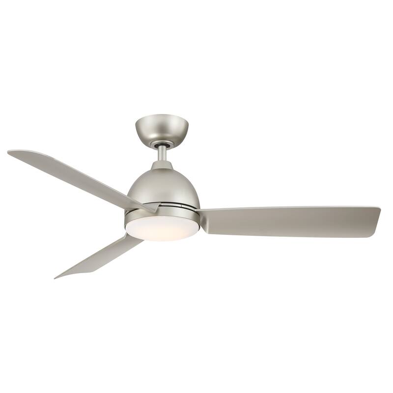 Fanimation Starboard L 52 inch Indoor/Outdoor Marine Grade Ceiling fan with LED CCT Select Light Kit - 52 Inches - Brushed Nickel