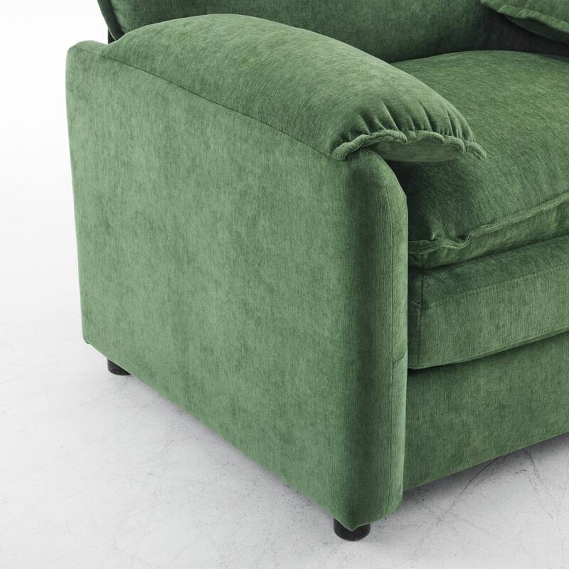 Comfortable Plush Armchair for Relaxation and Reading